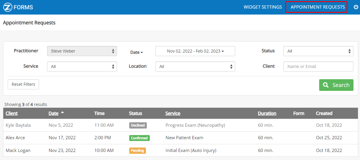Managing Appointment Requests Online Scheduling Managing Appointment Requests Online Scheduling
