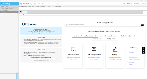 Tech LogMeIn Rescue Set Up